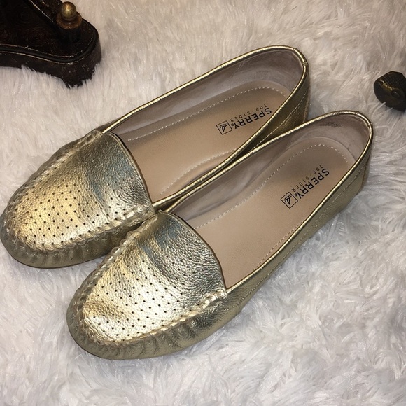 Sperry Top-Sider Gold Flats Size 8 1/2